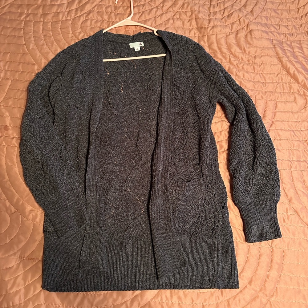 SO Women's Charcoal Cardigan Sweater